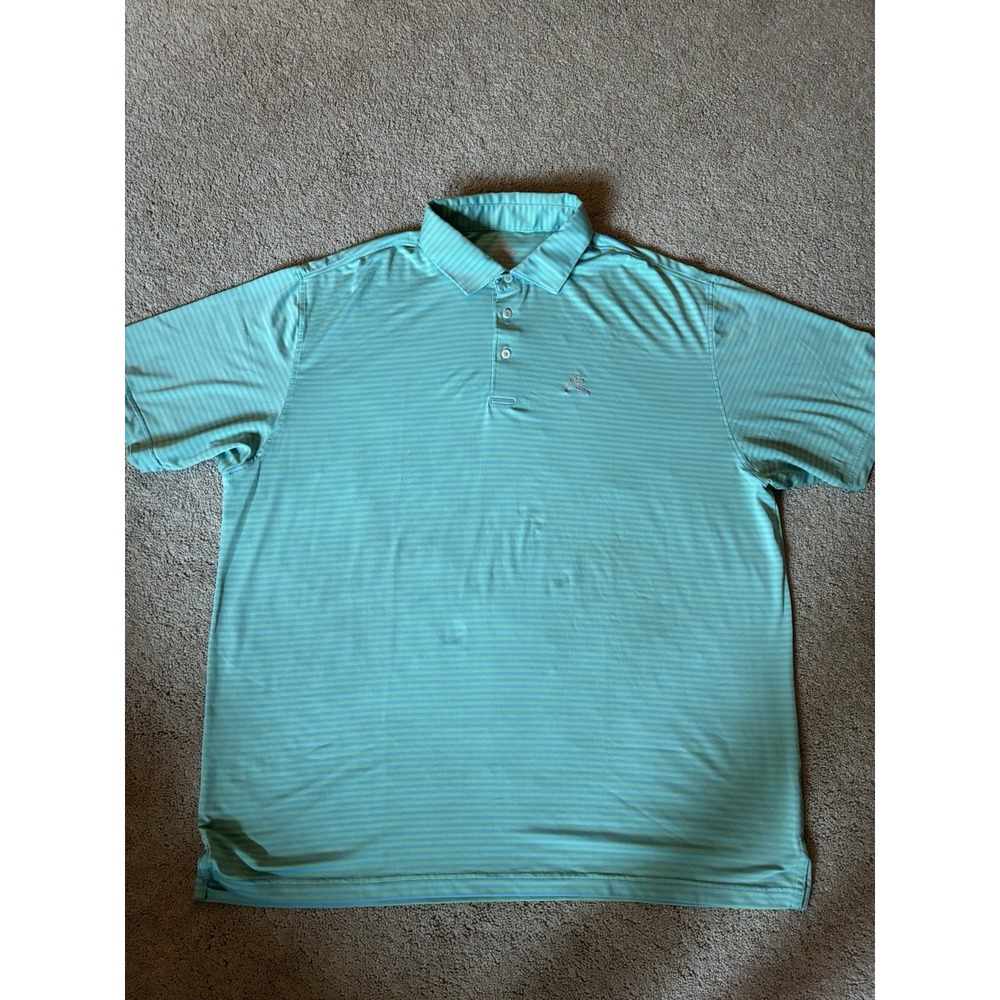 Rhoback The Birdie Stripe Men's Short Sleeve Performance Polo XXL